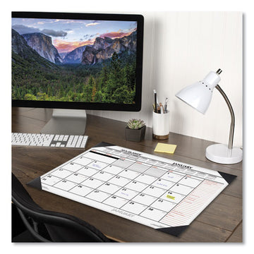 AT-A-GLANCE® Two-color Monthly Desk Pad Calendar, 22 X 17, White Sheets, Black Corners, 12-month (jan To Dec): 2022 freeshipping - TVN Wholesale